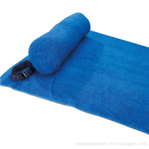 100% Cotton Custom Printed Beach Towel With Inflatable Pillow